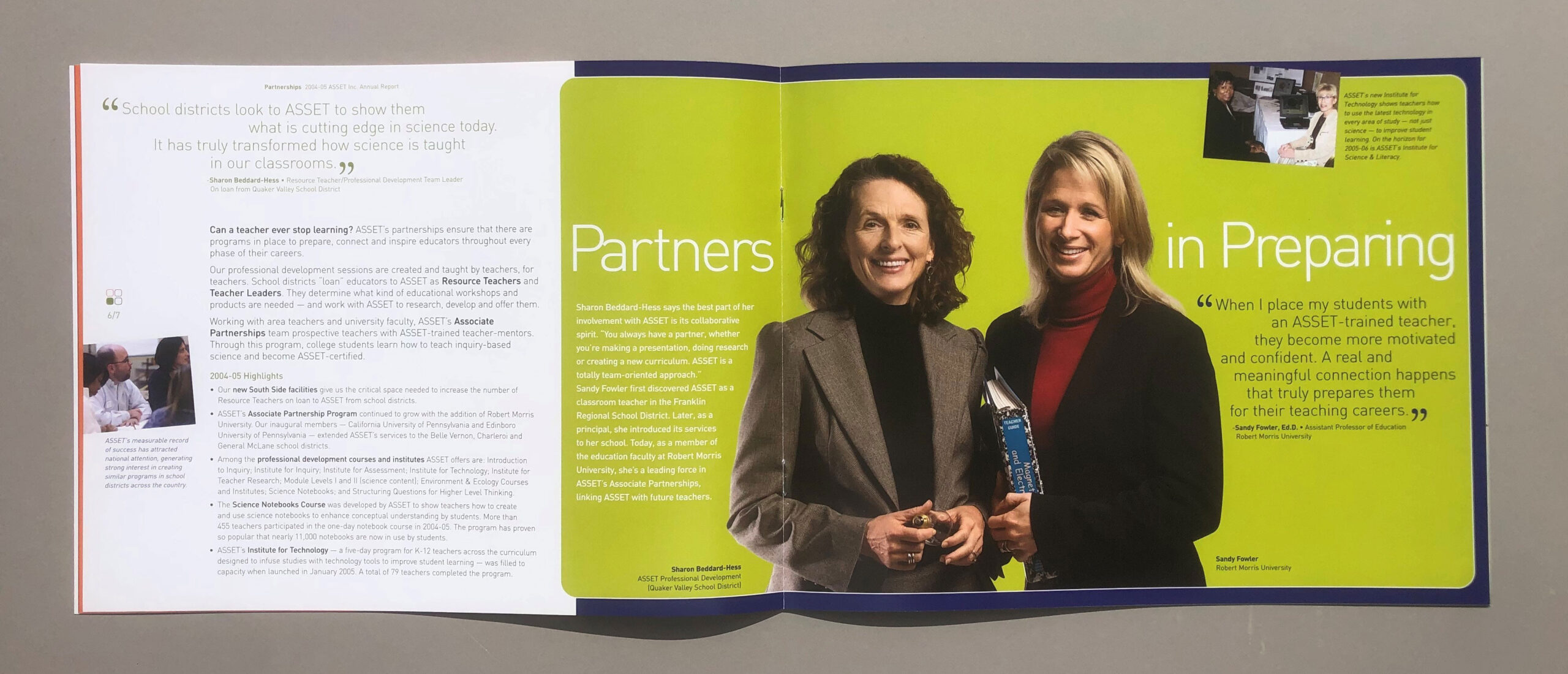 ASSET Inc. Annual Report inside spread