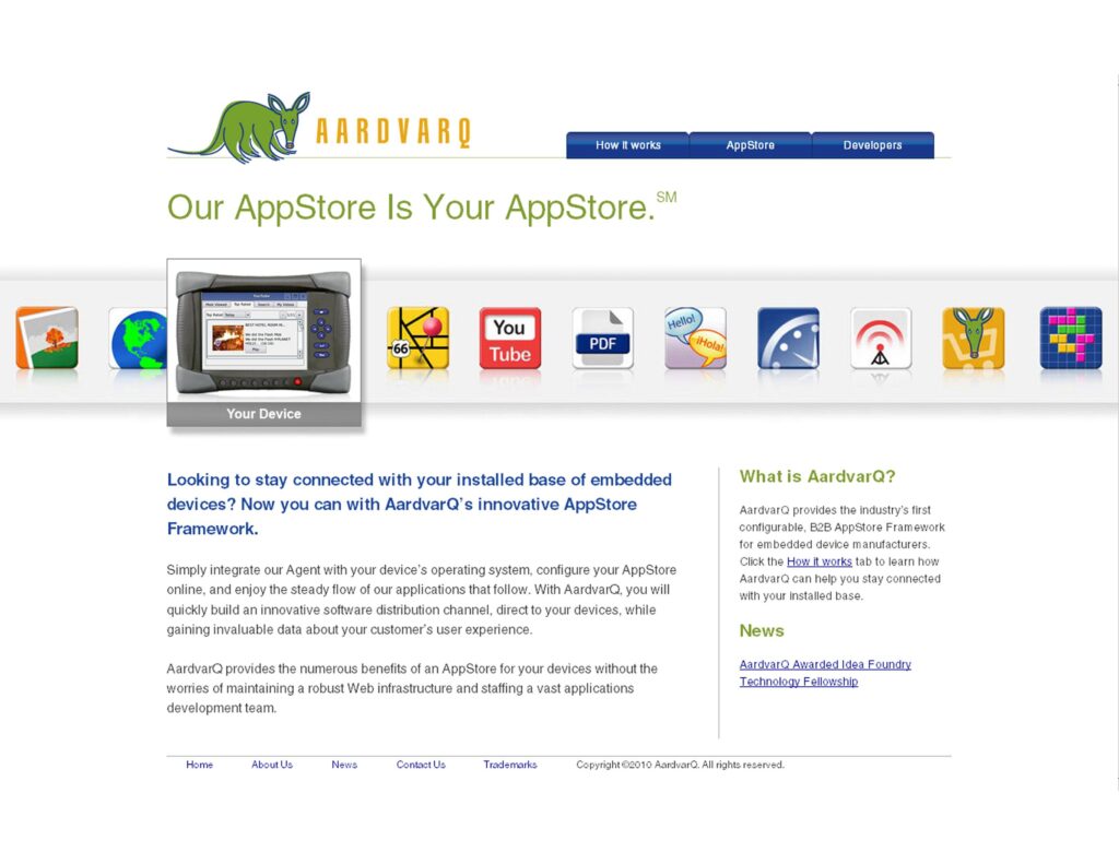 AardvarQ website concept