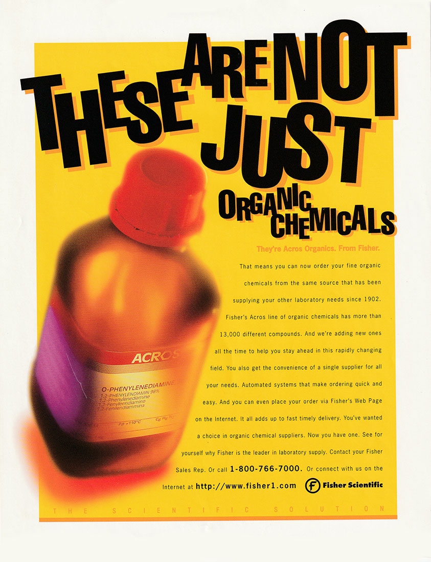 Fisher Organic Chemicals ad