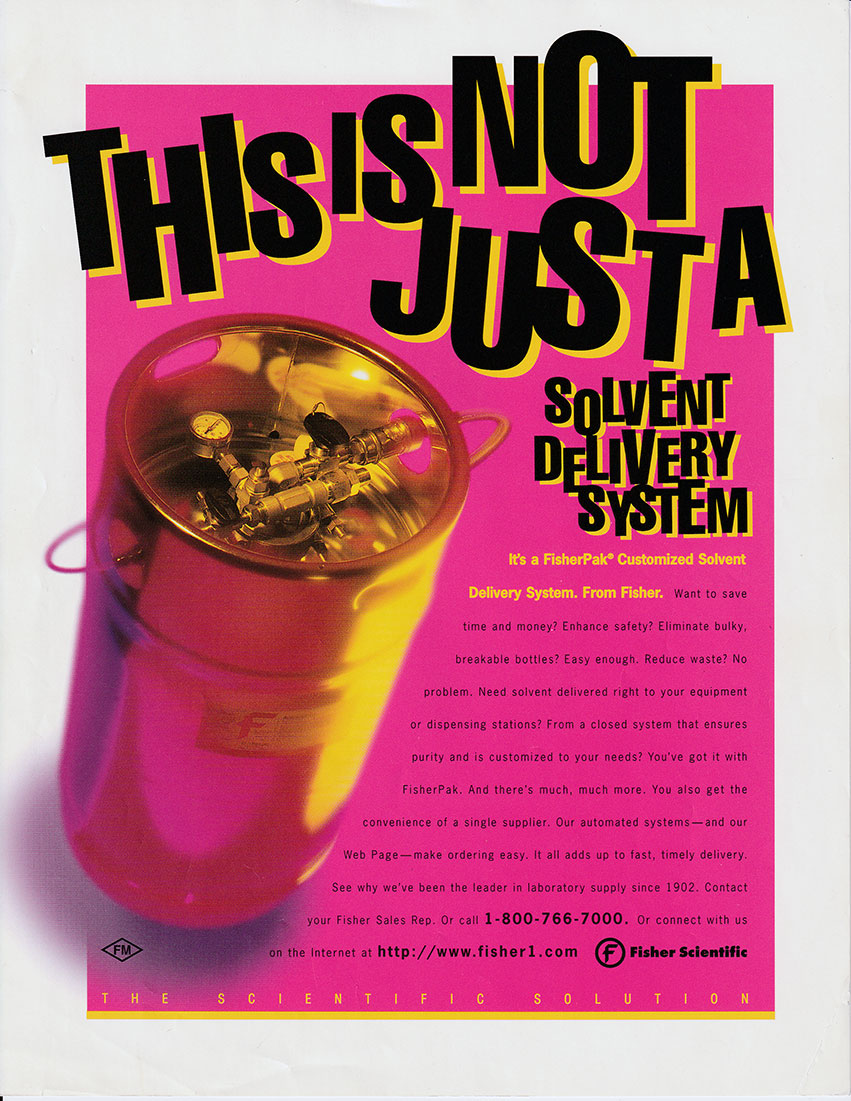 Fisher Solvent Delivery System ad