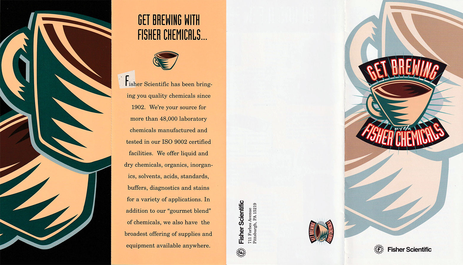 outside panels of Get Brewing with Fisher Chemicals logo