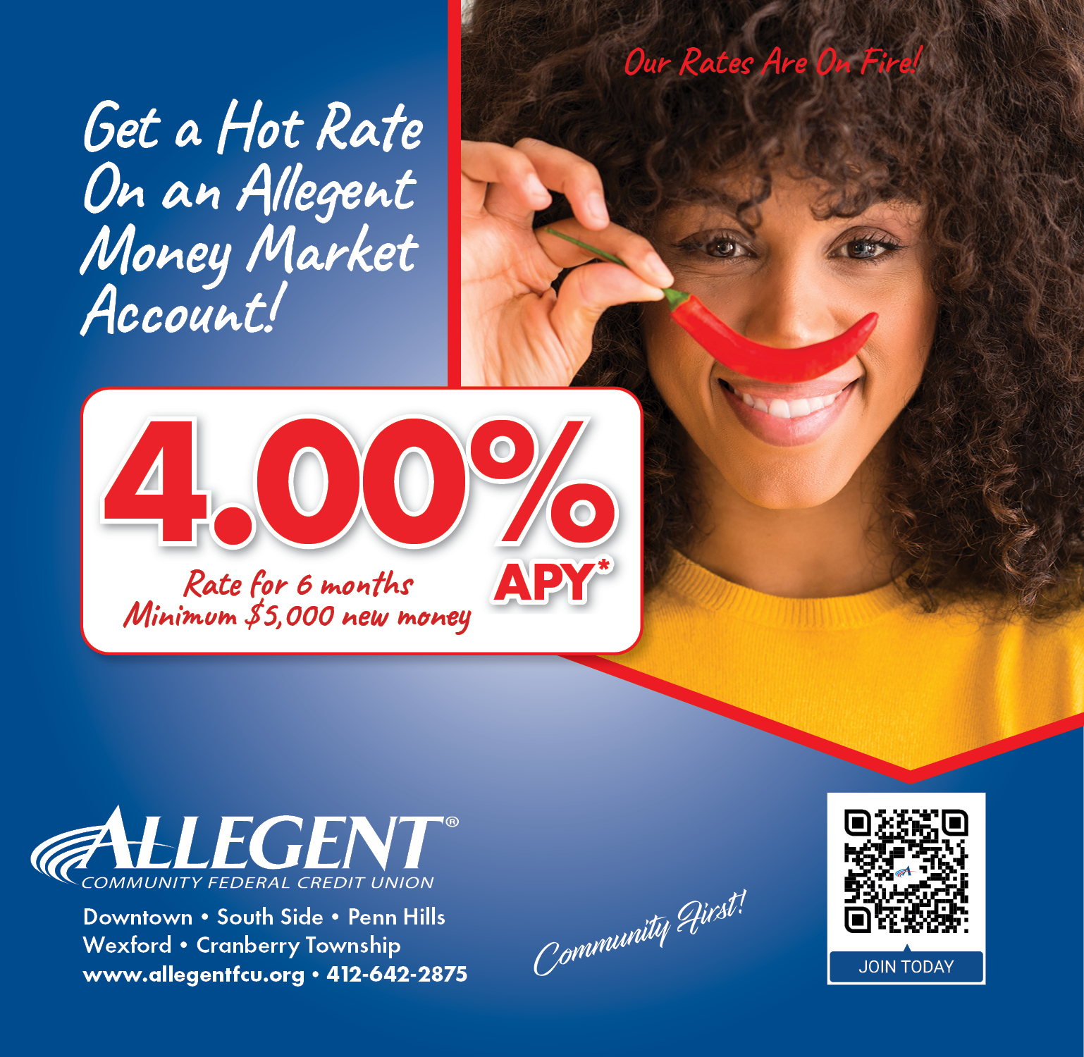 Money Market landing page ad