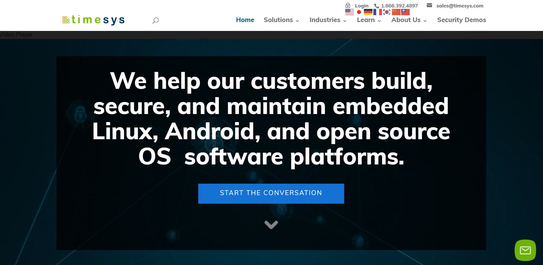 Timesys website home page