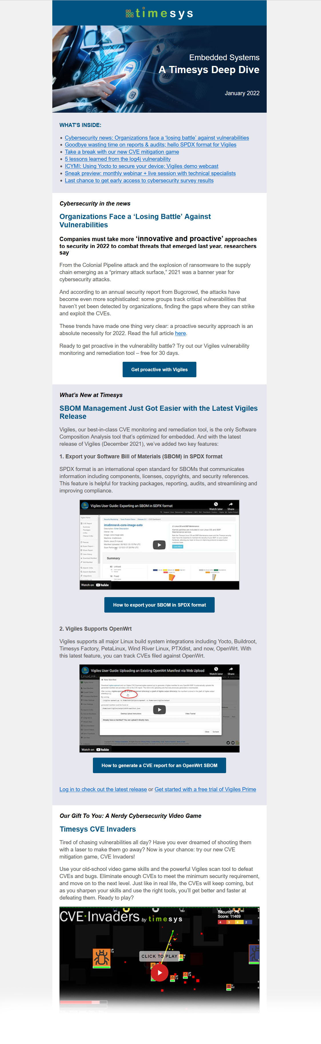 Embedded Systems newsletter